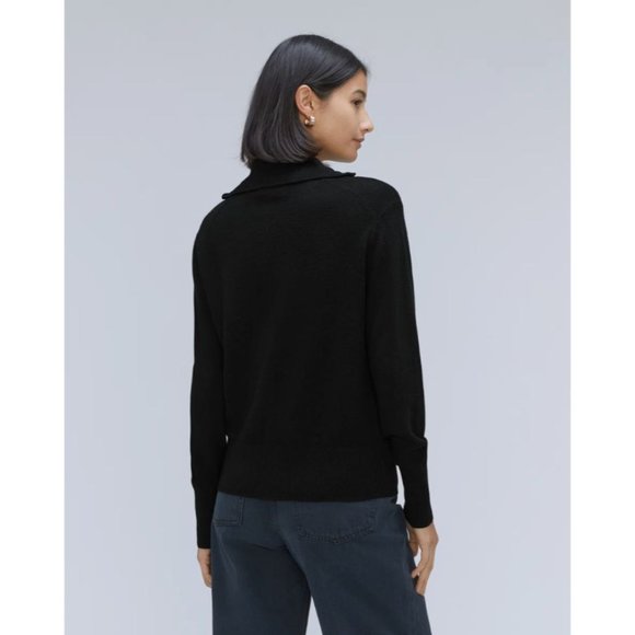 Everlane The Luxe Merino Half-Zip Sweater in Black Medium New Womens Knit Top - Picture 3 of 11